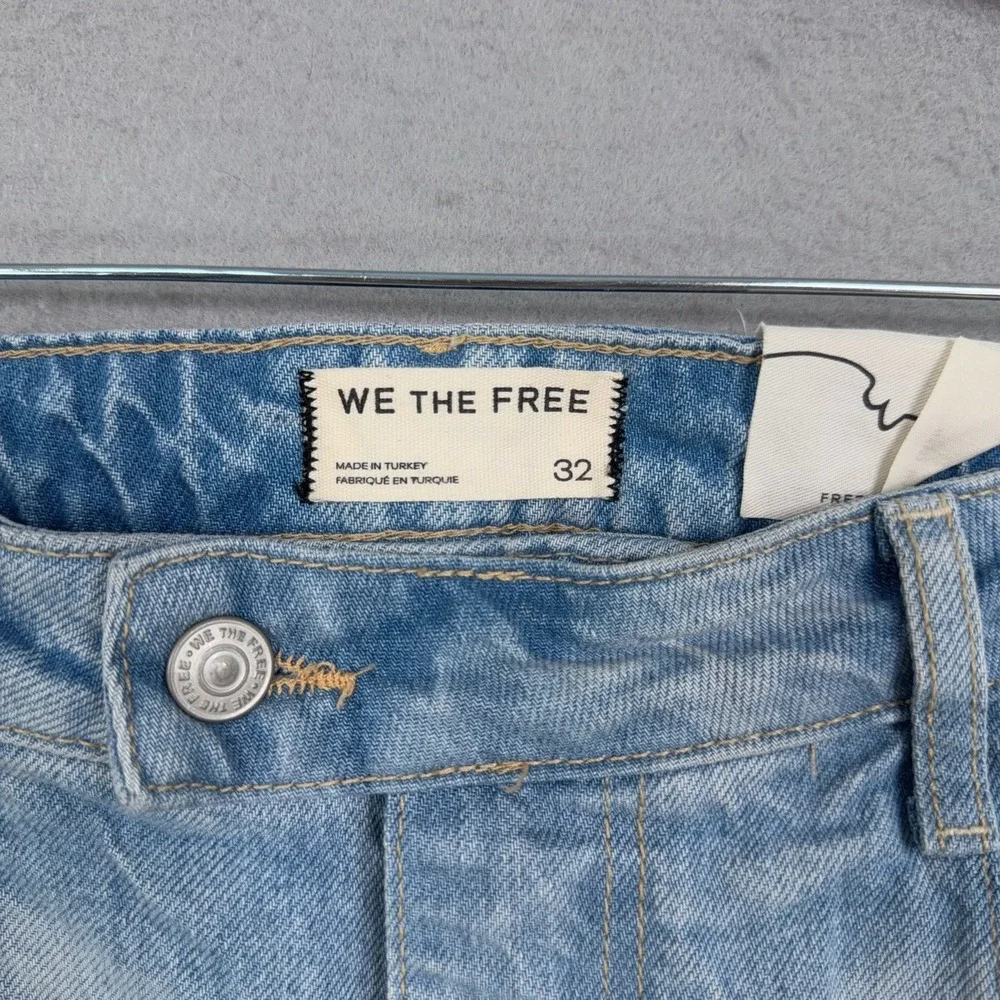 Free People We The Free Skort Women 32 Light Wash Denim Galivanting Skort